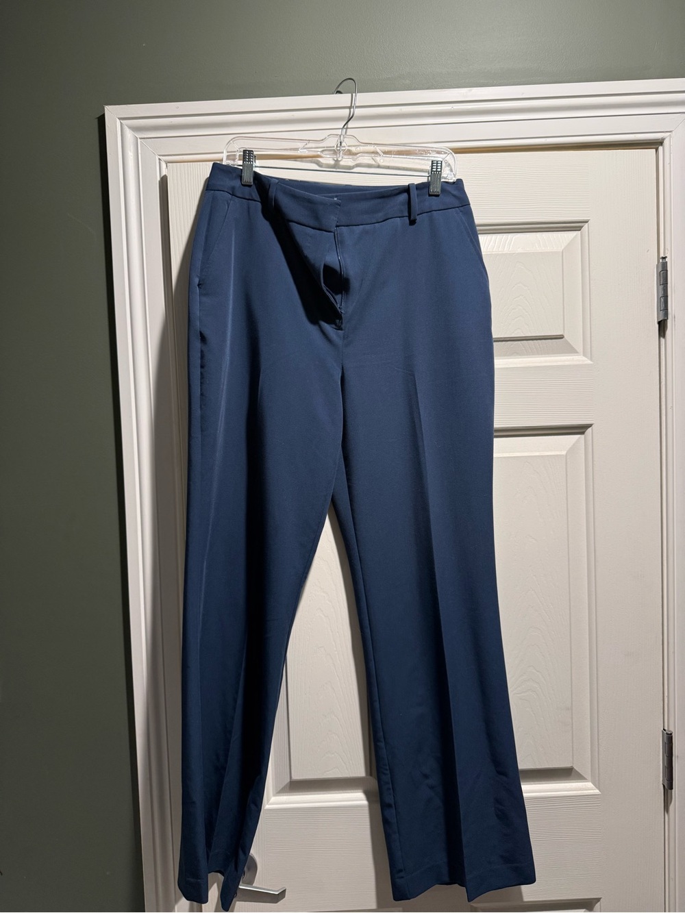 Worthington Navy Flat-Front Dress Pants